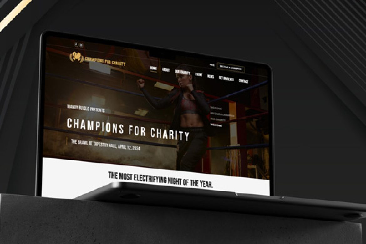 Champions for Charity Website + Logo Design